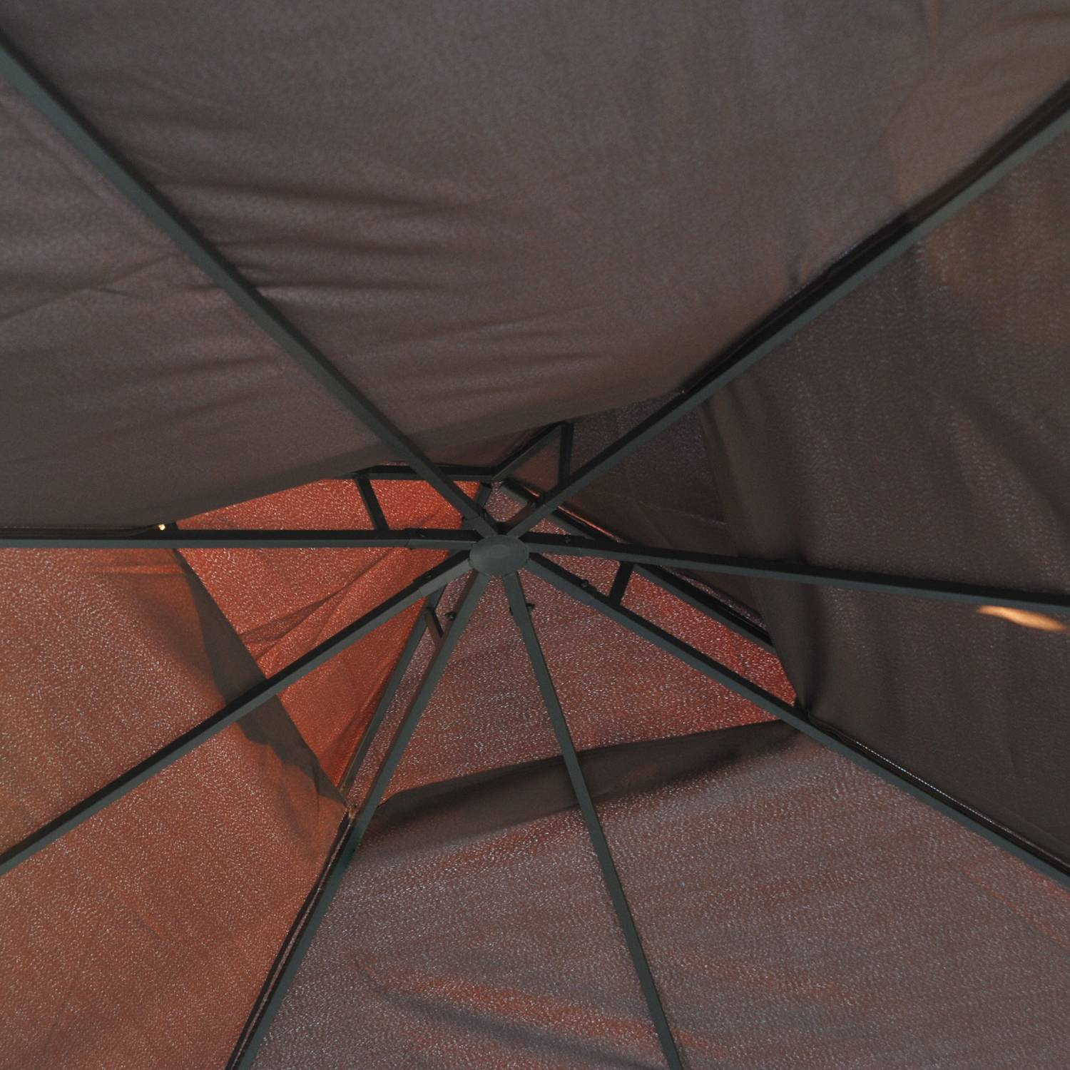 Outsunny - Toit de Rechange 3x3m pour Gazebo Pavillon Tonnelle Tente Jardin Toile Marron - Outsunny - Imagen 6