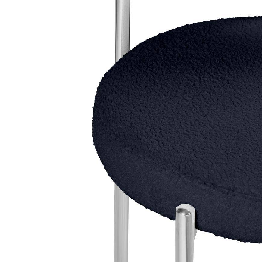 Sicaan Lot de 2 tabourets de bar bouclettes style contemporain NOVA bleu nuit - Image 4