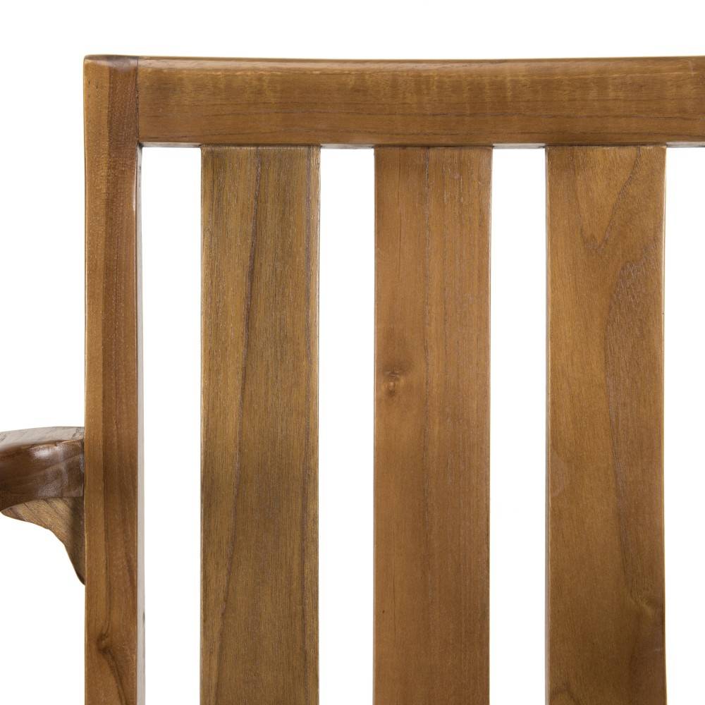 MAEVA - Ensemble de 2 fauteuils empilables en bois teck huilé - Image 3