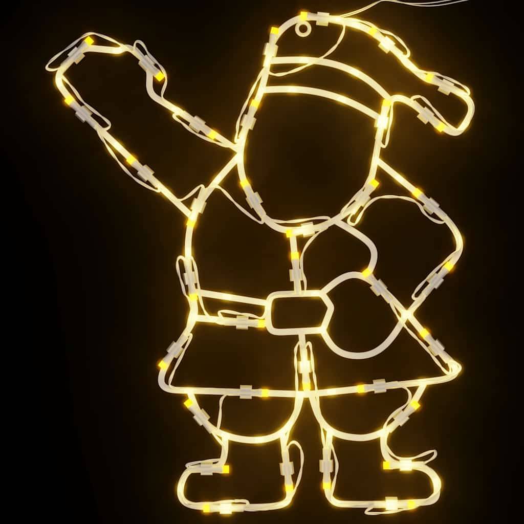 Lot 2 Silhouettes Père Noël Lumineuses LED à Piles Déco Fenêtre Noël – ComfortXL Outdoor Living - Image 8