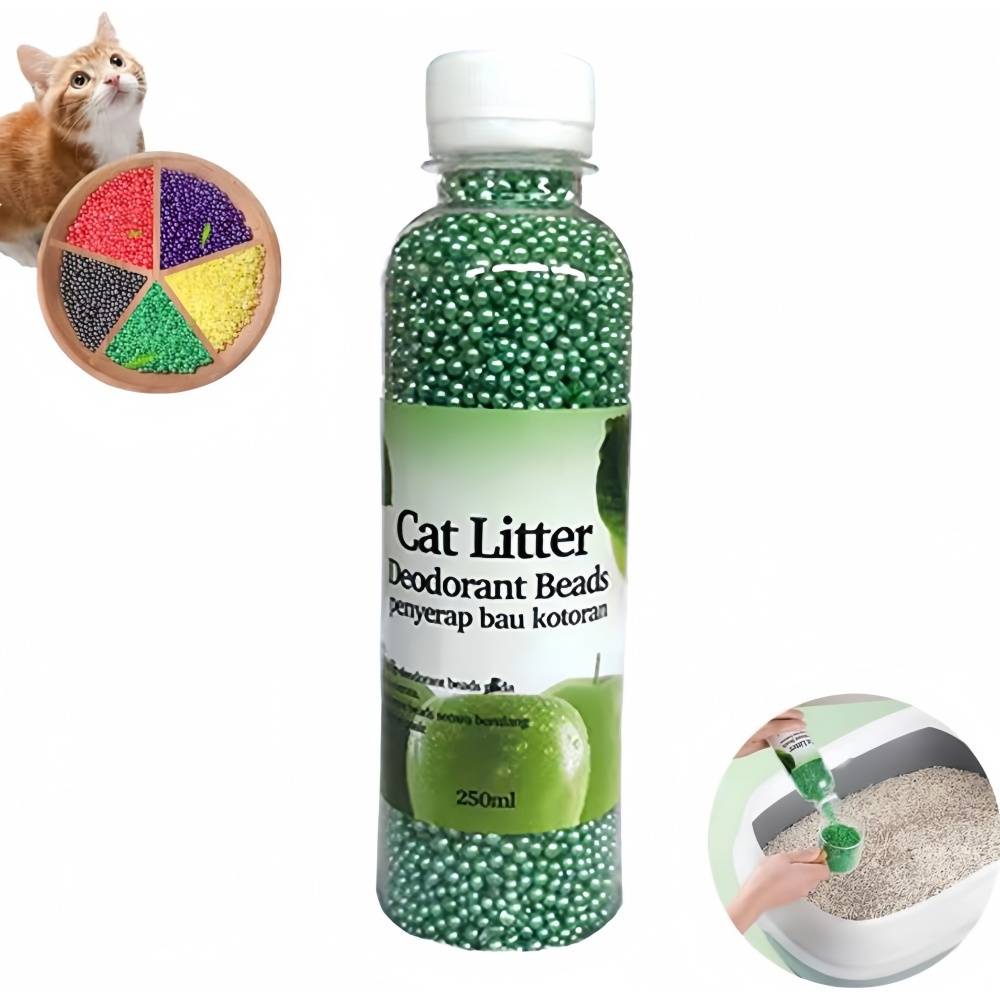 Déodorant-Perles désodorisantes pour litière chat - Charbon actif et parfum citron - Living123