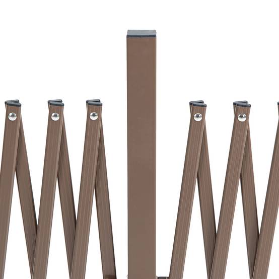 Barrière Extensible rétractable barrière de sécurité avec Roulette 405L x 31l x 104H cm alu métal Chocolat - Image 10