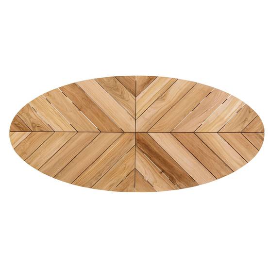 Autre - Table à manger de jardin ovale en teck et métal L240 - CAP FERRET - Imagen 9