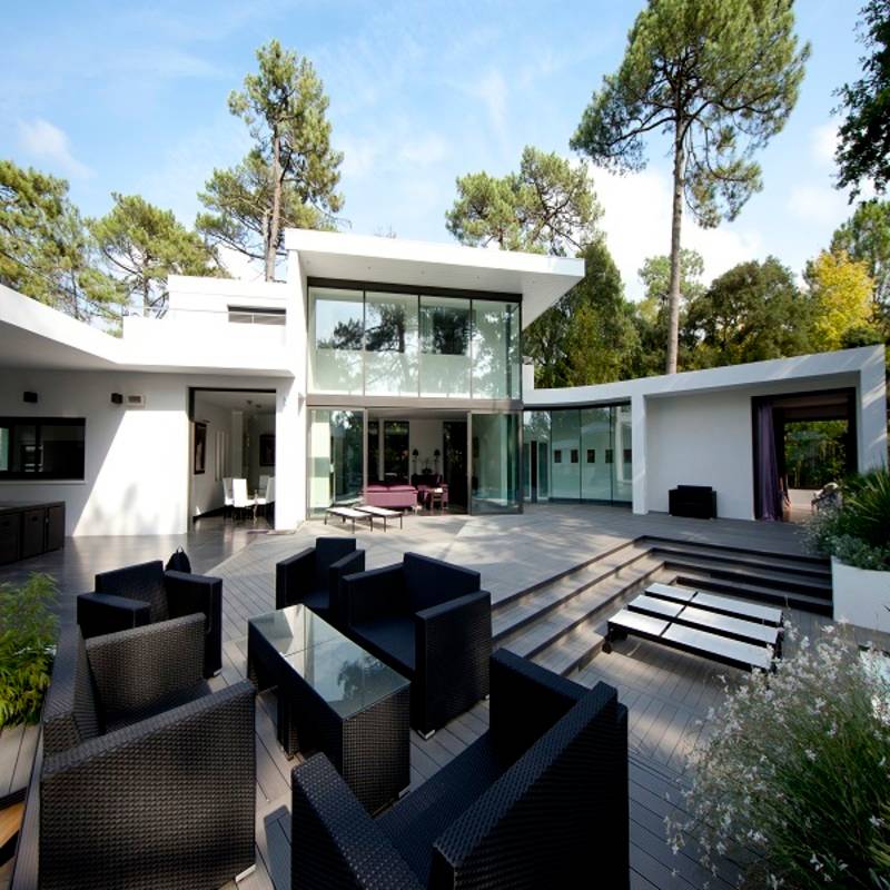 Lame terrasse bois composite alvéolaire Dual - Coloris - Gris anthracite, Epaisseur - 25mm, Largeur - 14 cm, Longueur - 360 cm - Image 4