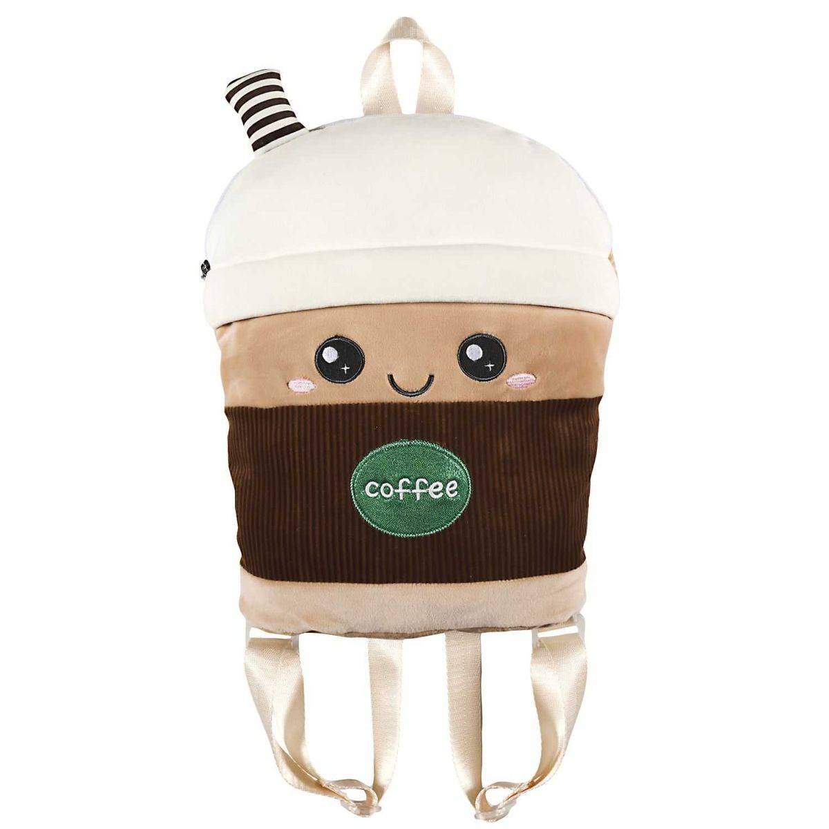 The Concept Factory - Peluche Sac à Dos Bubble Tea "Kawaii" 32cm Marron - Image 1