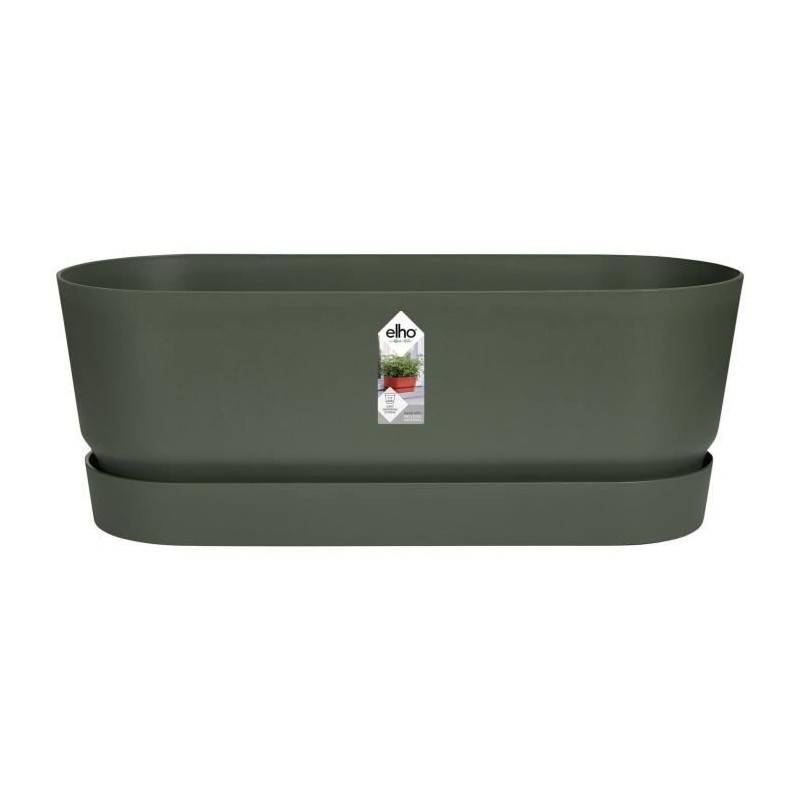 Elho - Planteur Ovale Greenville - Plastique - ø50 - Leaf Green - Imagen 1