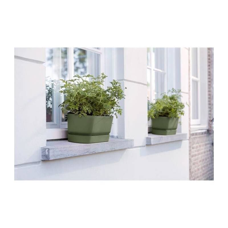 Elho - Planteur Ovale Greenville - Plastique - ø50 - Leaf Green - Imagen 5