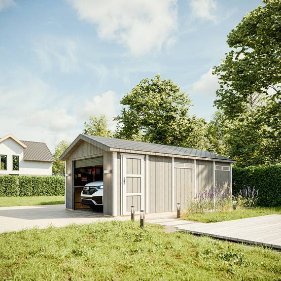 Timbela - Garage Qualité Premium 21 m²- L378xl648 cm - garage pour auto, moto, vélos, machines de jardinage - Timbela M992B - Image 4