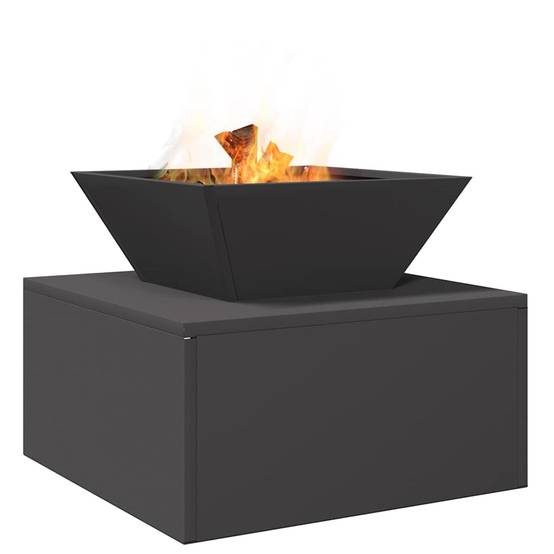ComfortXL - Foyer Extérieur Carré en Acier Noir Mat, Brasero Design Industriel Portable 50 cm pour Soirées – ComfortXL Outdoor Living - Image 3