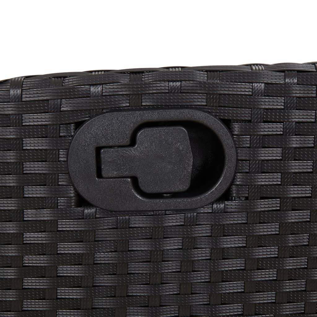 Fauteuil de Jardin Inclinable Résine Tressée avec Coussins Déhoussables pour Terrasse Noir – ComfortXL Outdoor Living - Image 8