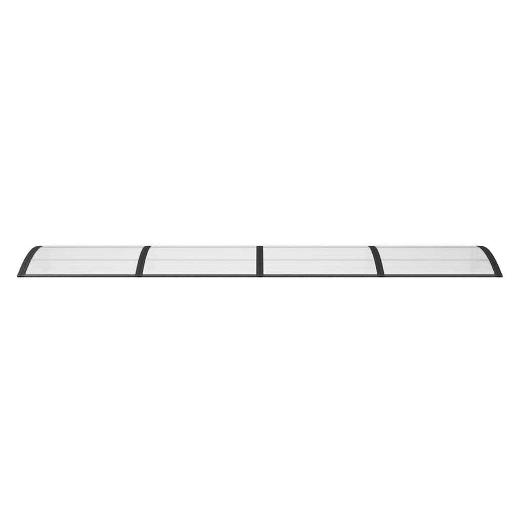 Grande Marquise de Porte d'Entrée Polycarbonate Fumé Abri Profond Anti-Pluie Noir 350x100 cm – ComfortXL Outdoor Living - Image 4