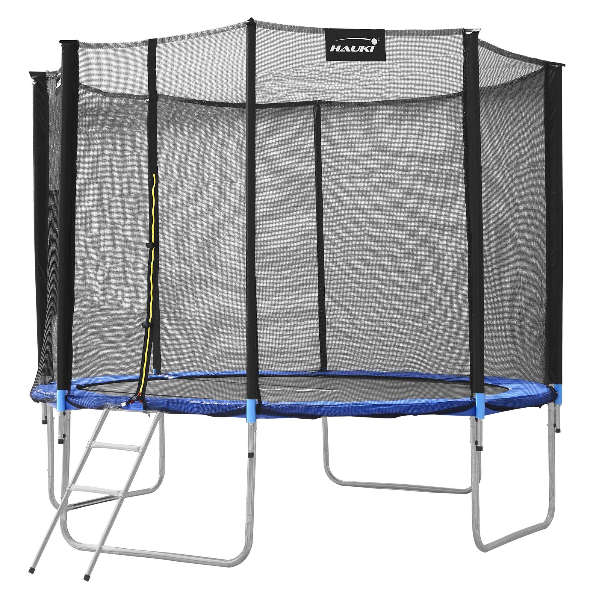 Trampoline de jardin avec filet de sécurité et échelle set complet bleu Ø 366 cm - Imagen 1