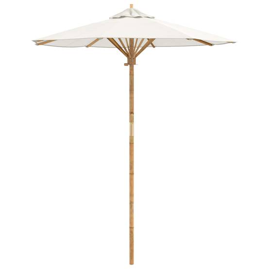 PANGIVO - Parasol de jardin Bambou Blanc crème Ø 270 x 260 cm - PANGIVO - Image 2