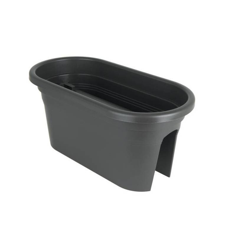 Artevasi - Artevasi Jardiniere Pour Balcon Venezia - 30 X 60 X H 27 Cm - 18 L - Gris Anthracite - Imagen 1