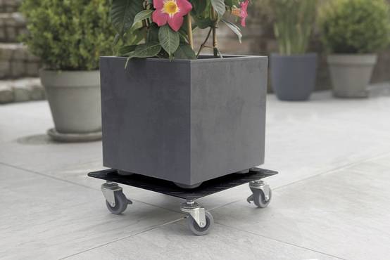 Nortène - Support à roulettes rond Flora Roll Factory en métal pour plantes - Ø 0,30 m - Noir Nortene - Image 5