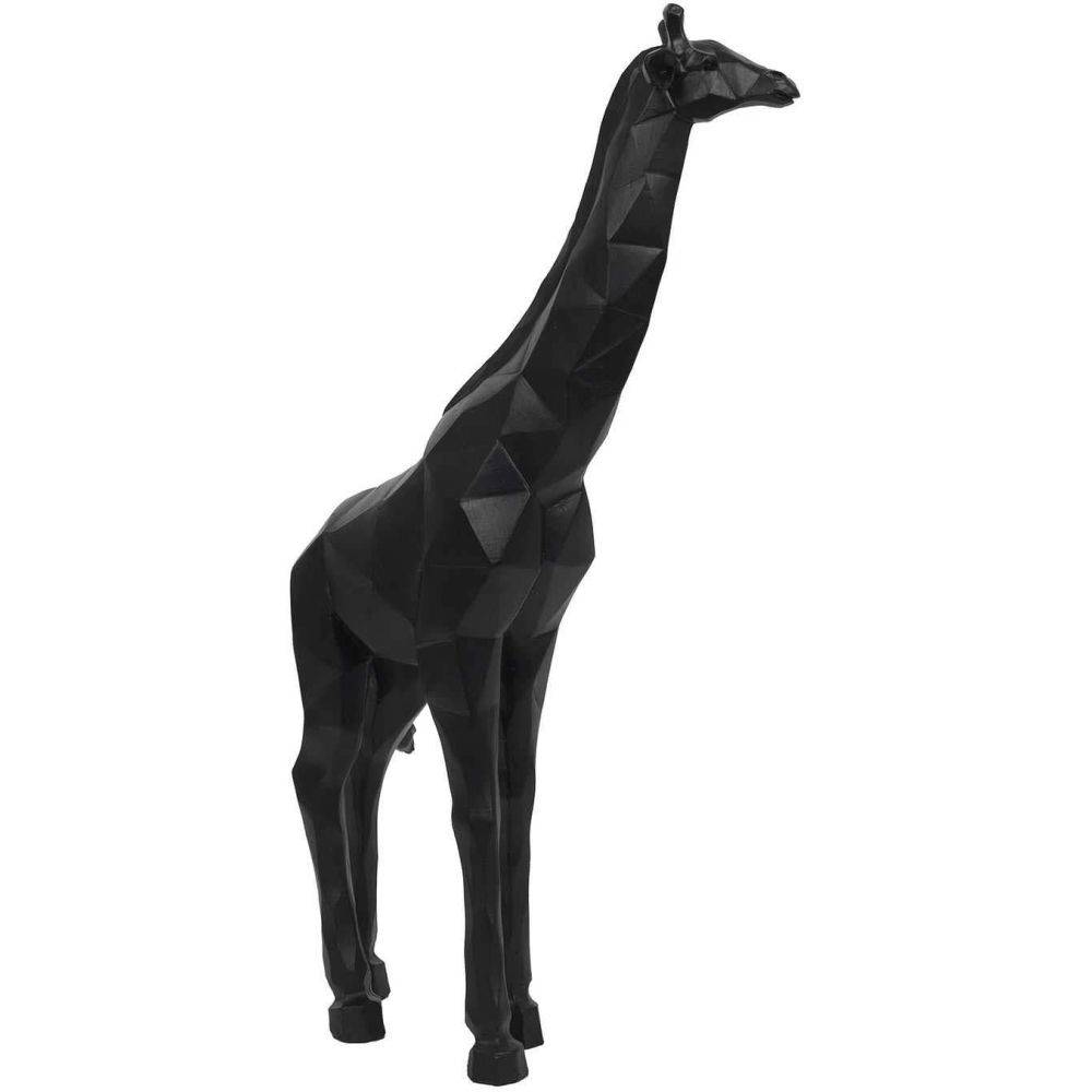 The Home Deco Factory - Girafe origami en polyrésine noire 40 cm - Imagen 3