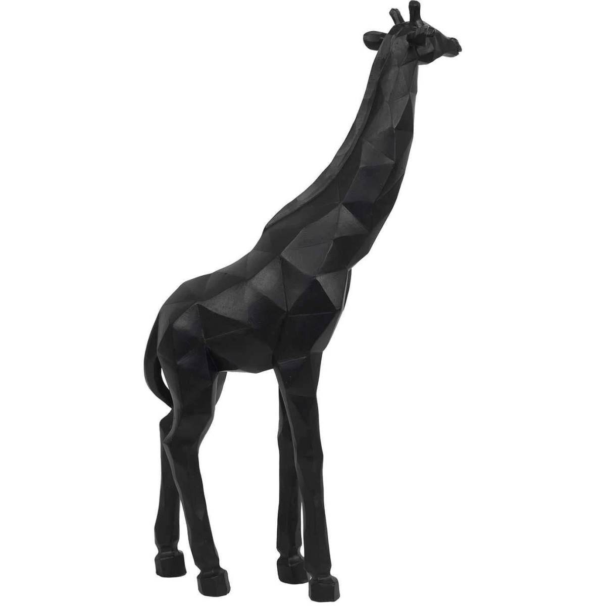 The Home Deco Factory - Girafe origami en polyrésine noire 40 cm - Imagen 1