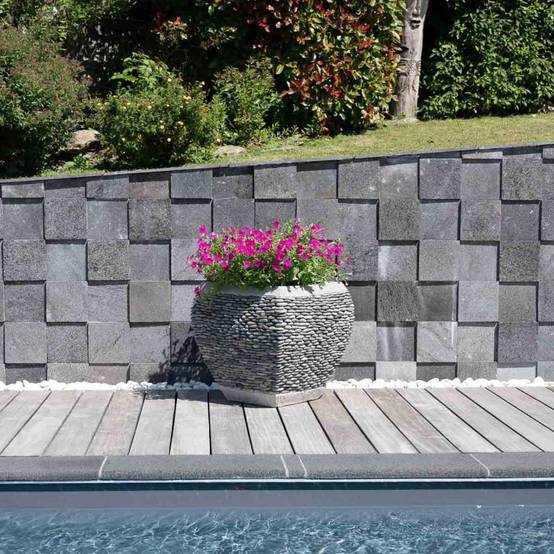 Wanda COLLECTION - Pot bac jardinière galbé galet hauteur 50cm jardin zen - Image 6