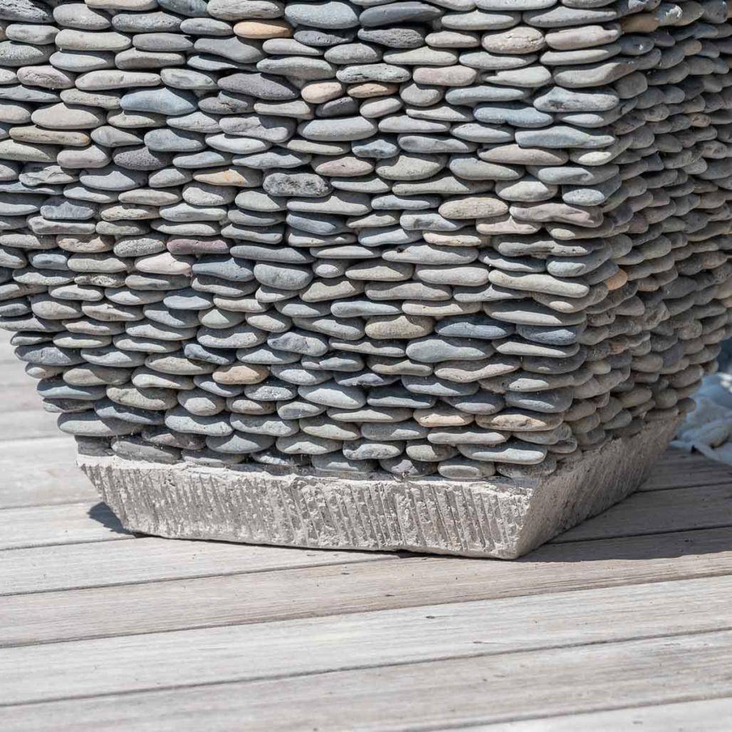 Wanda COLLECTION - Pot bac jardinière galbé galet hauteur 50cm jardin zen - Image 4
