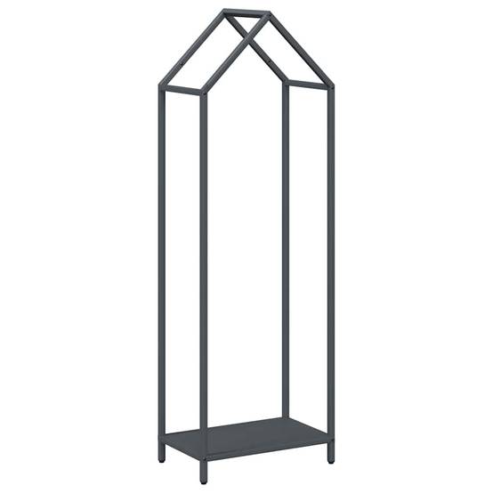 Haut porte-bûches en acier design intérieur Anthracite 40x25x120 cm – ComfortXL Outdoor Living - Image 2