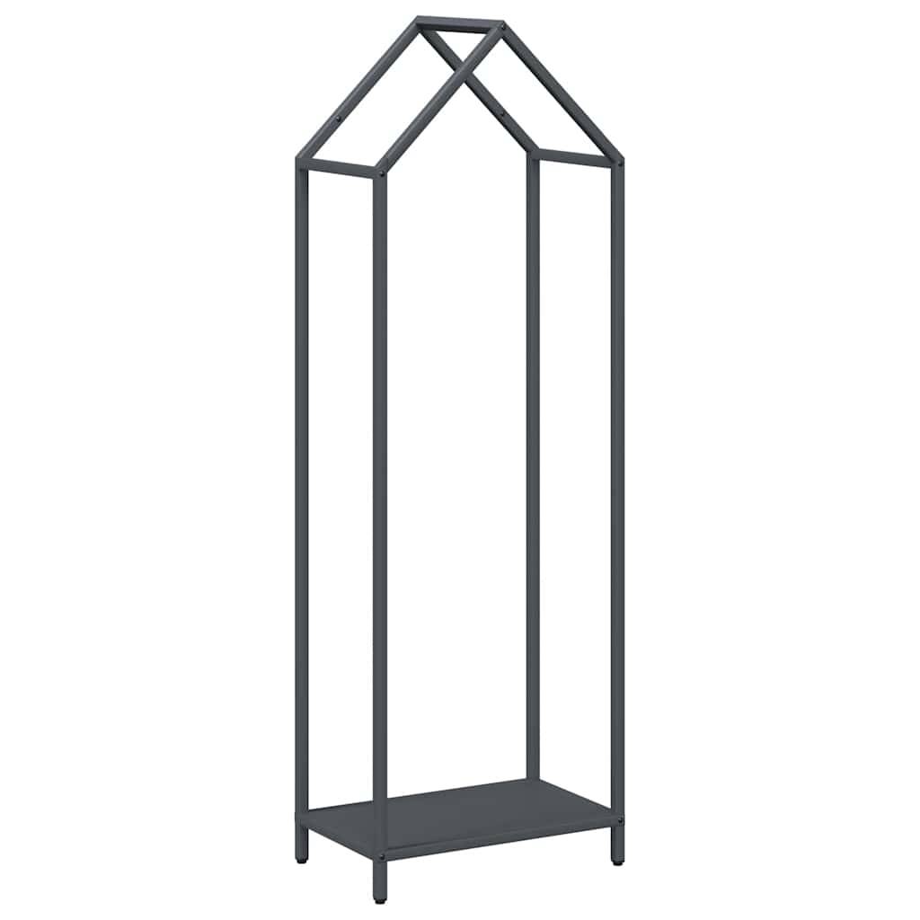Haut porte-bûches en acier design intérieur Anthracite 40x25x120 cm – ComfortXL Outdoor Living - Image 2