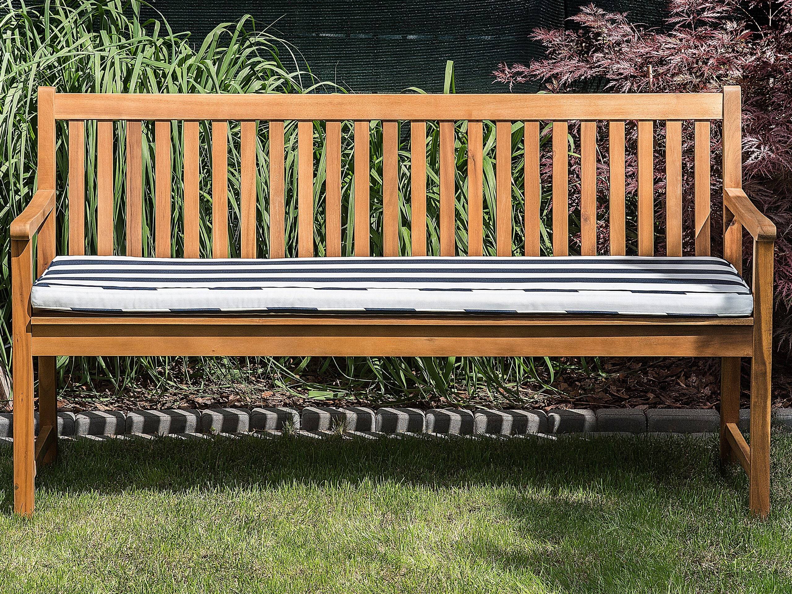 Beliani - Banc, 3 Personnes Bois d'acacia certifié Bleu marine VIVARA - Beliani - Imagen 1