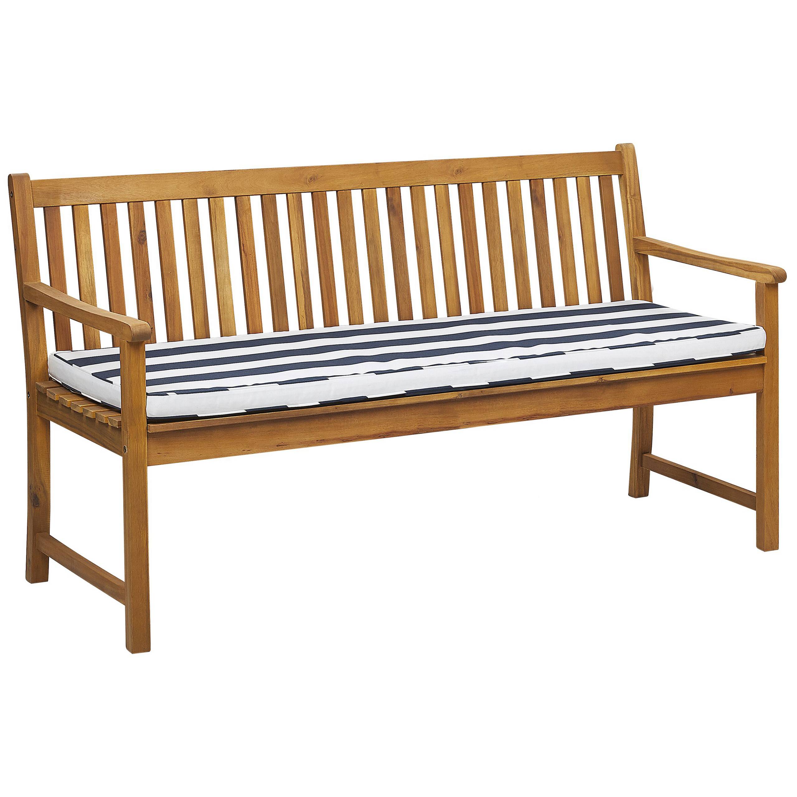 Beliani - Banc, 3 Personnes Bois d'acacia certifié Bleu marine VIVARA - Beliani - Imagen 4