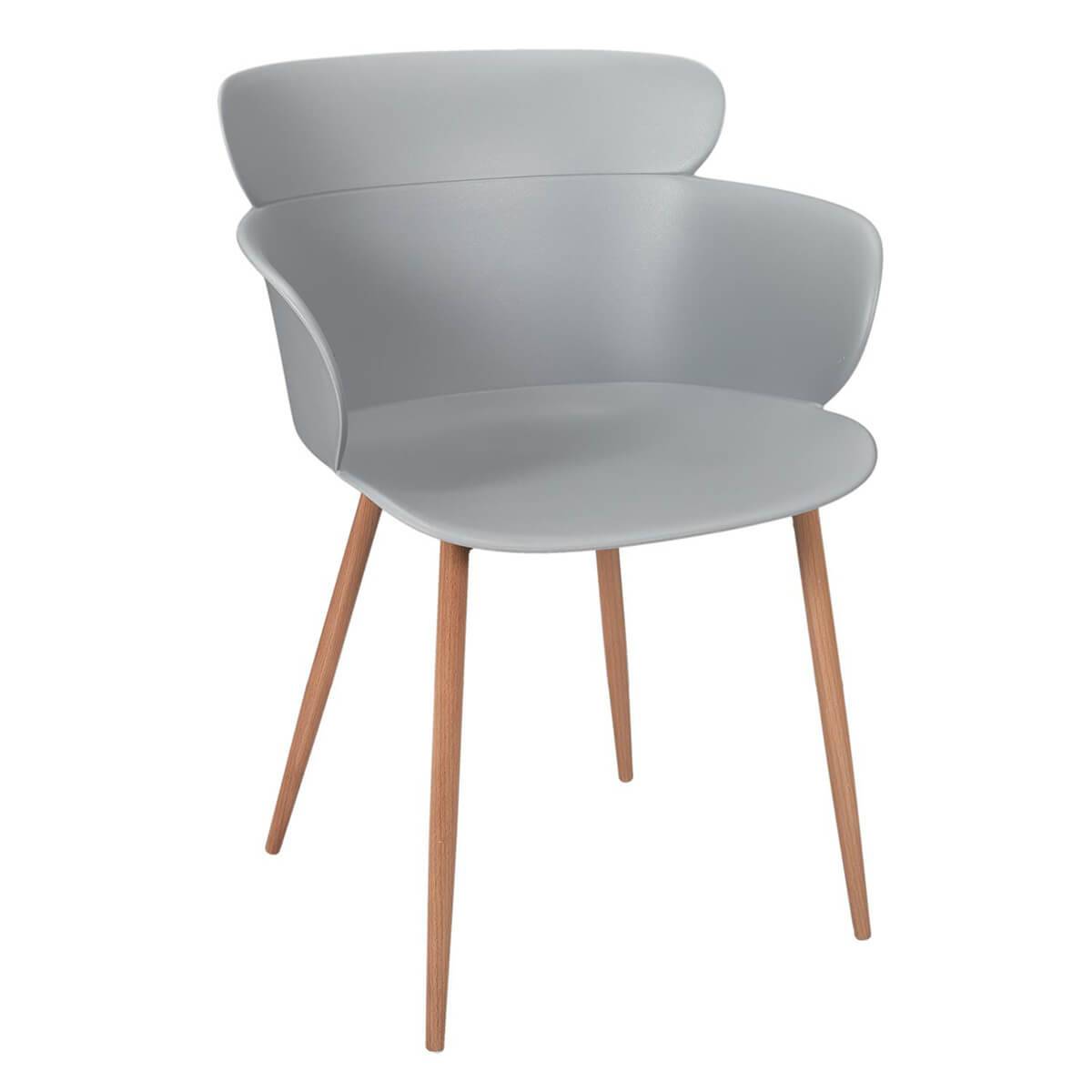 ALTOBUY - Lot de 2 Fauteuils Scandinaves Gris - MALYA - Image 2