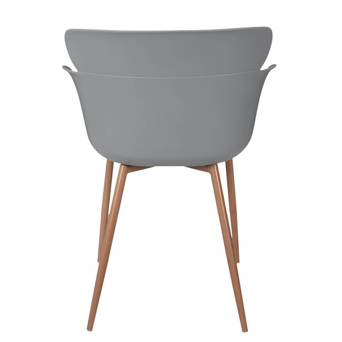 ALTOBUY - Lot de 2 Fauteuils Scandinaves Gris - MALYA - Image 4