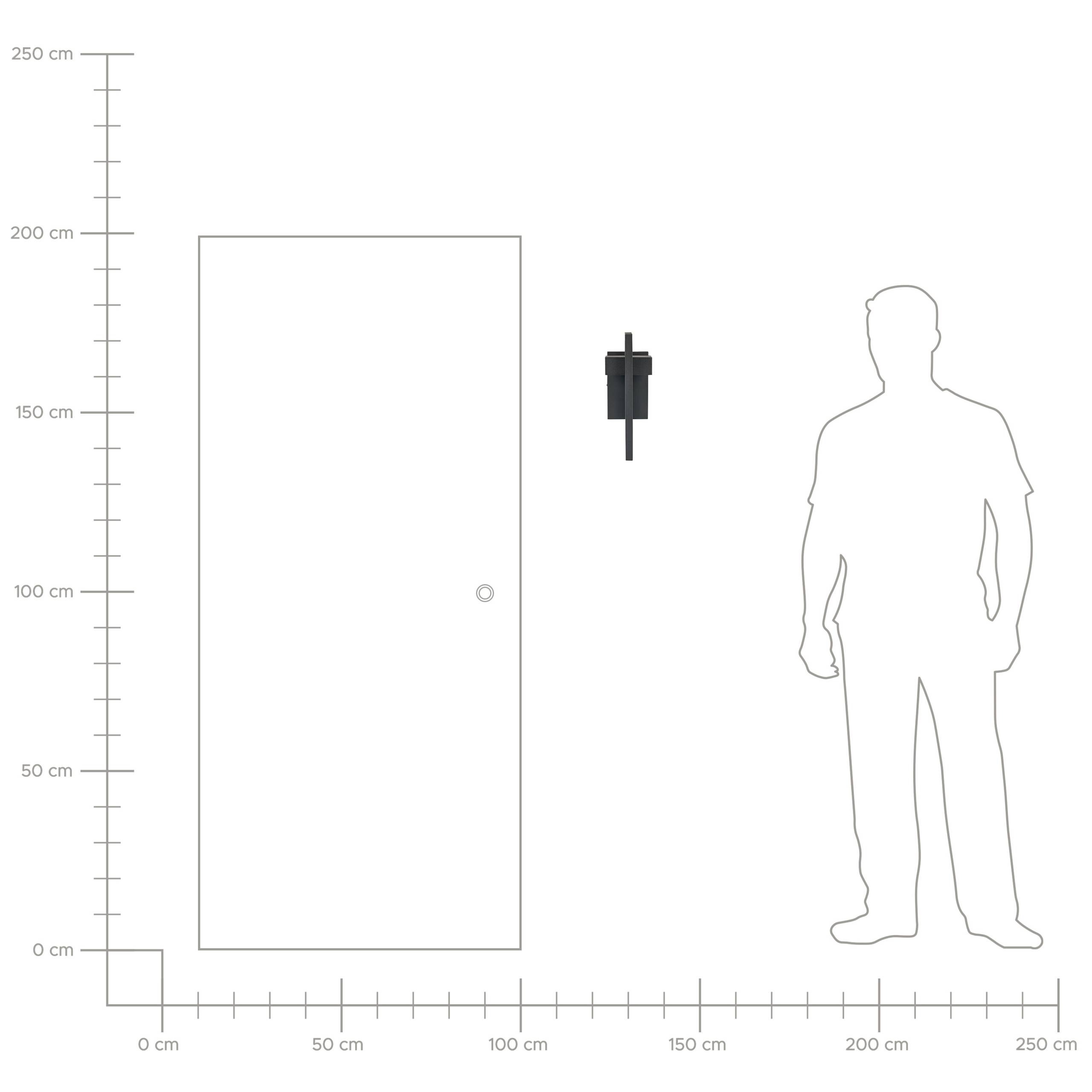 Beliani - Applique Murale à LED d'Extérieur Noire en Métal et Verre Design Moderne Robuste Protégé Contre les Particules de plus de 1 mm Usage Jardin - Imagen 8
