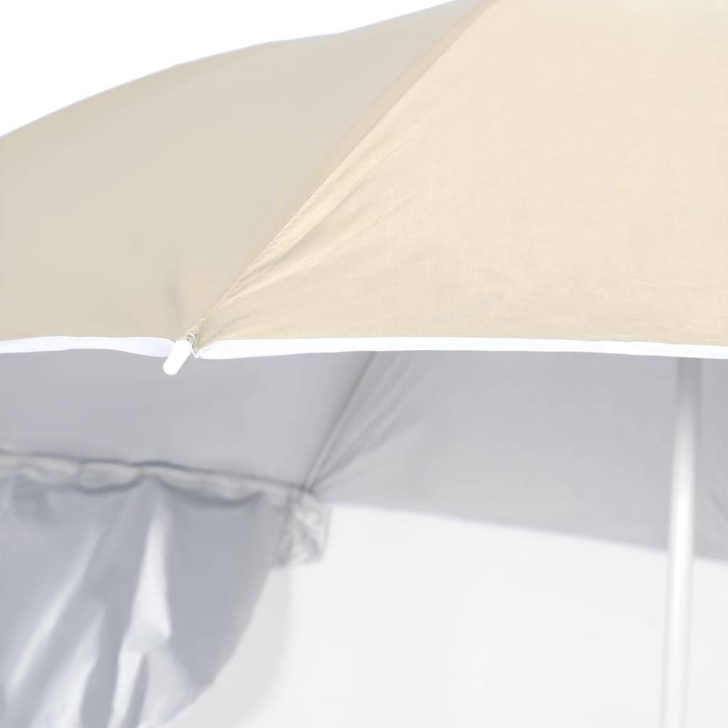 Helloshop26 - Parasol de plage avec parois latérales 215 cm sable - Imagen 5