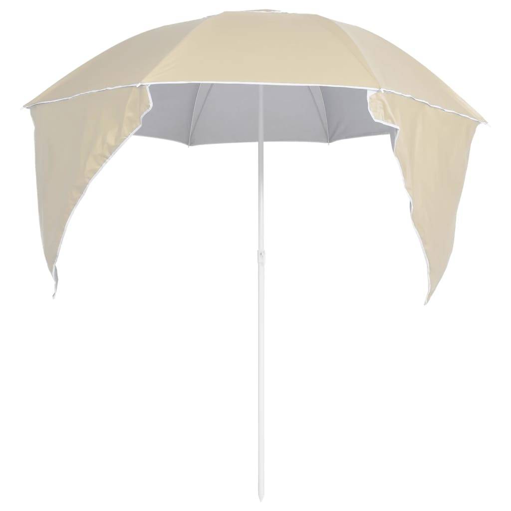 Helloshop26 - Parasol de plage avec parois latérales 215 cm sable - Imagen 4