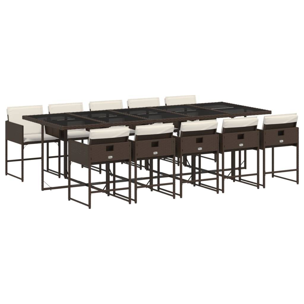 ComfortXL - Salon de Jardin Encastrable 10 Personnes en Résine Tressée Marron, Table XXL 275cm Plateau Verre – ComfortXL Outdoor Living - Image 2