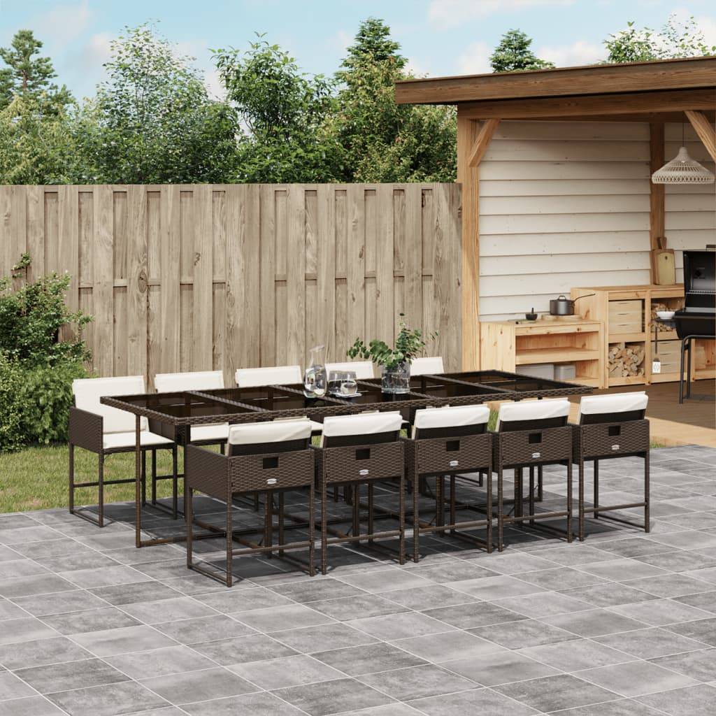 ComfortXL - Salon de Jardin Encastrable 10 Personnes en Résine Tressée Marron, Table XXL 275cm Plateau Verre – ComfortXL Outdoor Living - Image 1