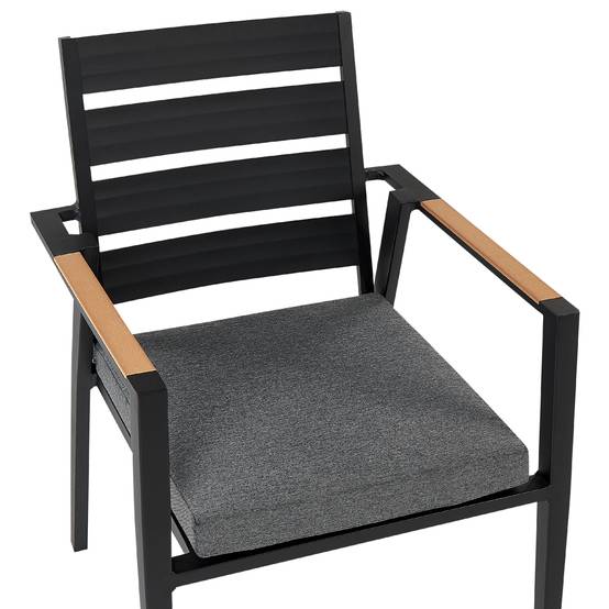 Chaise de jardin Aluminium Noir TAVIANO - Beliani - Image 7