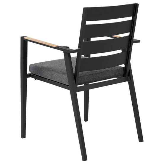 Chaise de jardin Aluminium Noir TAVIANO - Beliani - Image 6