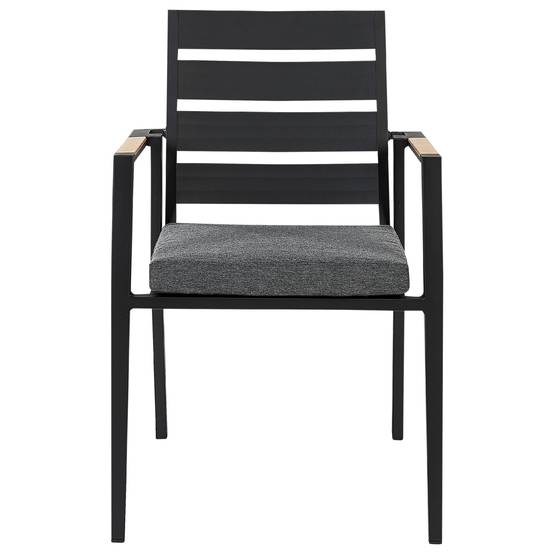 Chaise de jardin Aluminium Noir TAVIANO - Beliani - Image 5