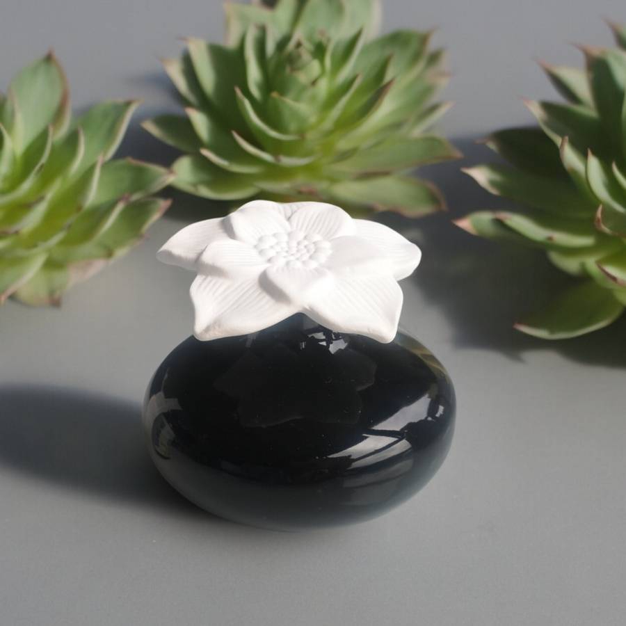 Diffuseur de Parfum par Capillarité Fleur Narcisse Noir - Diffuseur Naturel-Huile Essentielle et Senteurs Maison - Zen'Arôme - Image 1