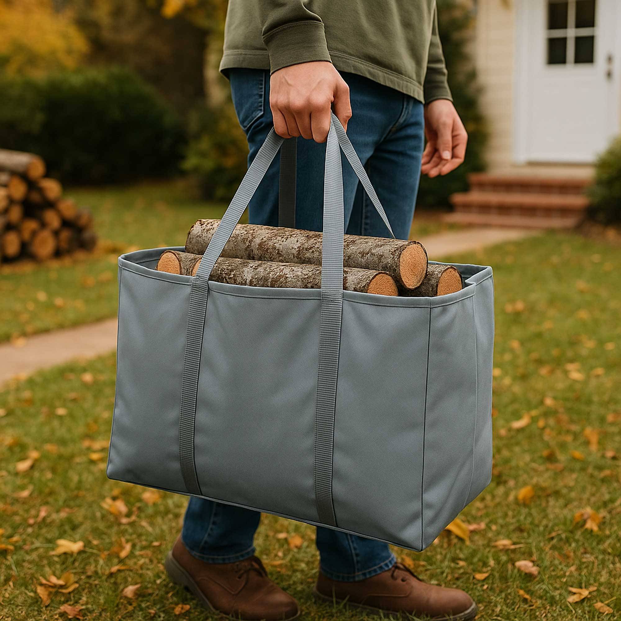 Sac porte bûches polyester WERKA PRO - Gris anthracite - Image 3