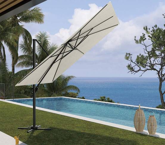 Parasol déporté 3x3m lin SUNKING - Imagen 4