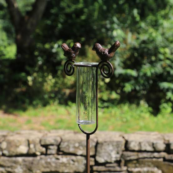 Tuteur plante grimpante pluviomètre à piquer fonte verre marron 100 cm Chemin de campagne - Imagen 4