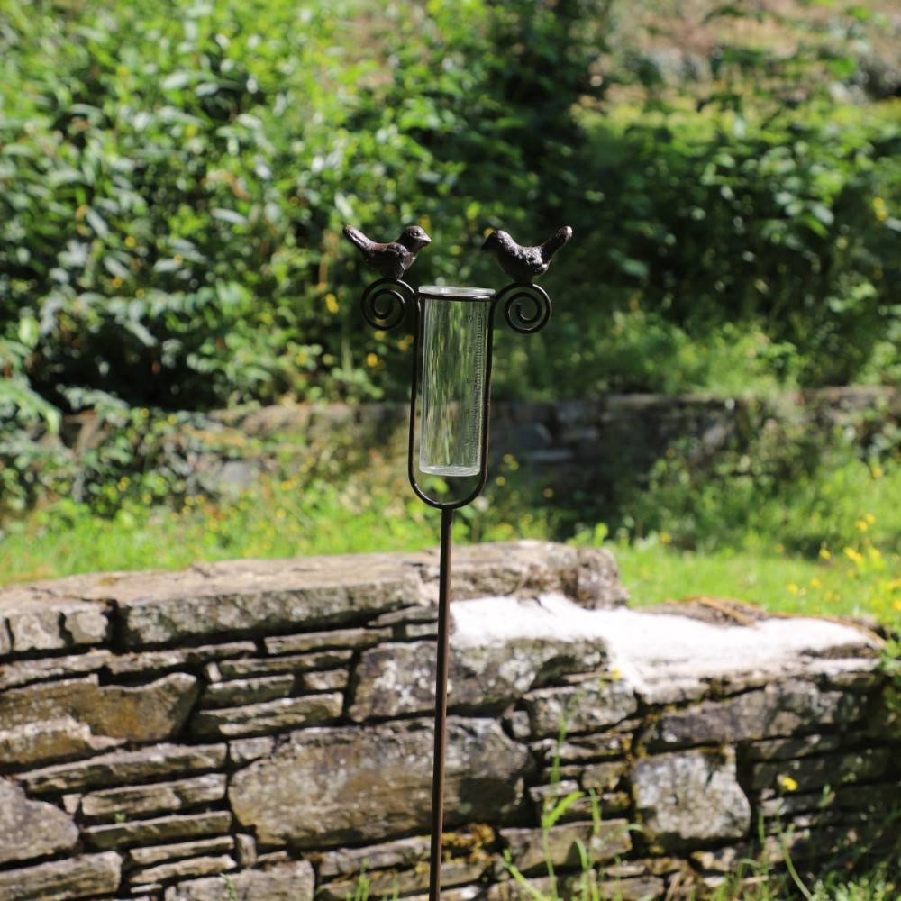 Tuteur plante grimpante pluviomètre à piquer fonte verre marron 100 cm Chemin de campagne - Imagen 3