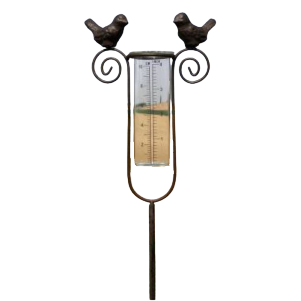 Tuteur plante grimpante pluviomètre à piquer fonte verre marron 100 cm Chemin de campagne - Imagen 1