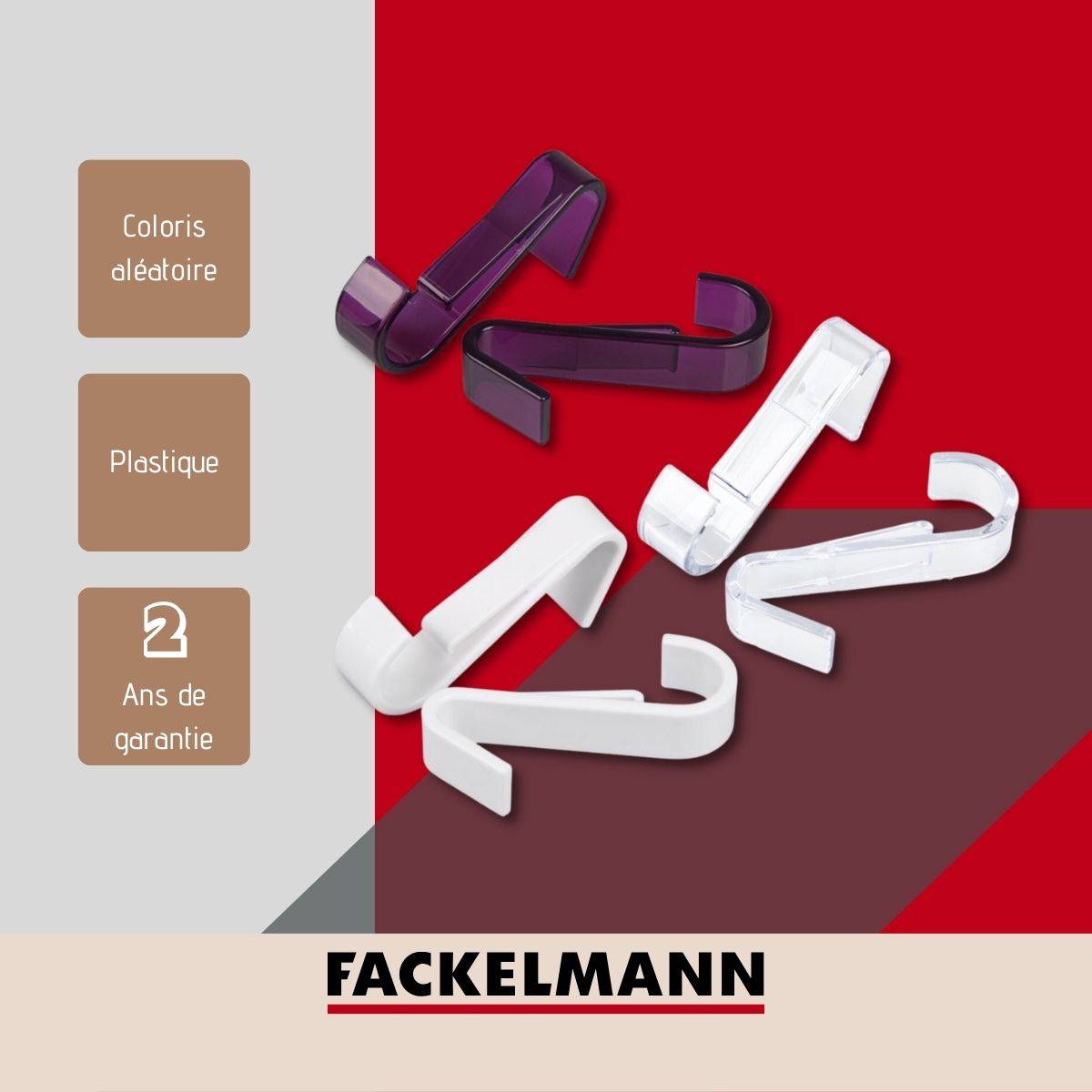 Ensemble de 4 crochets pour sèche serviette Fackelmann Tecno - Image 4