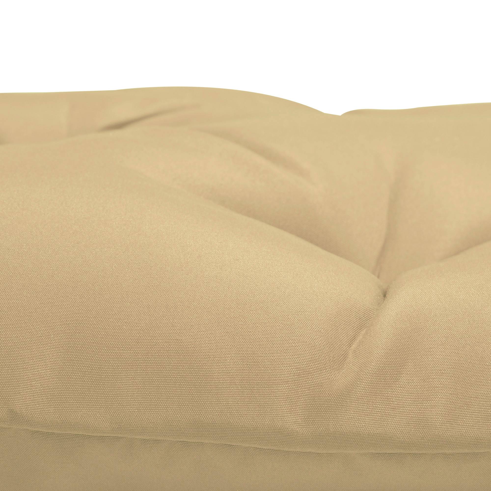 Lot de 2 coussins d'assise, 98 x 50 cm, avec attaches, revêtement en tissu kaki, épaisseur 8 cm. - Image 10