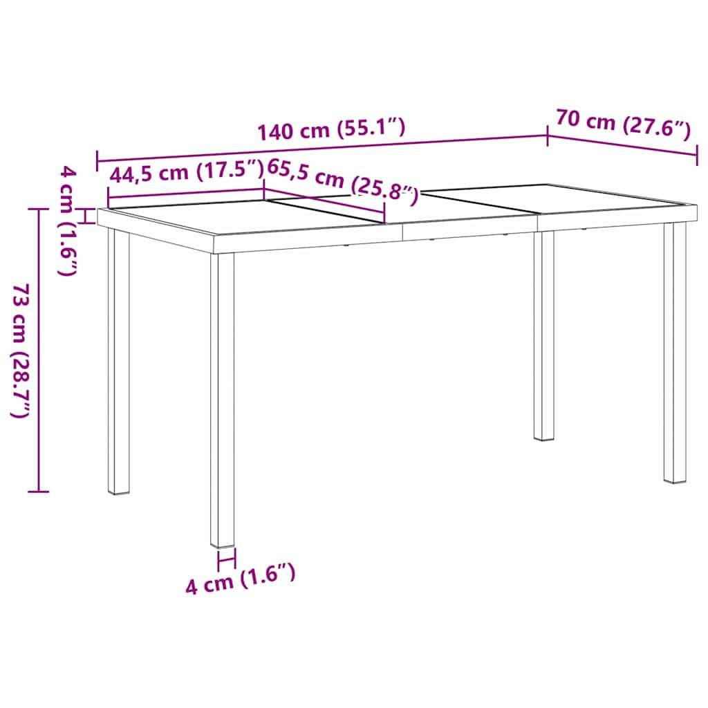 Table et chaises de jardin 4 places en polyrotin et verre pour extérieur Beige – ComfortXL Outdoor Living - Image 4
