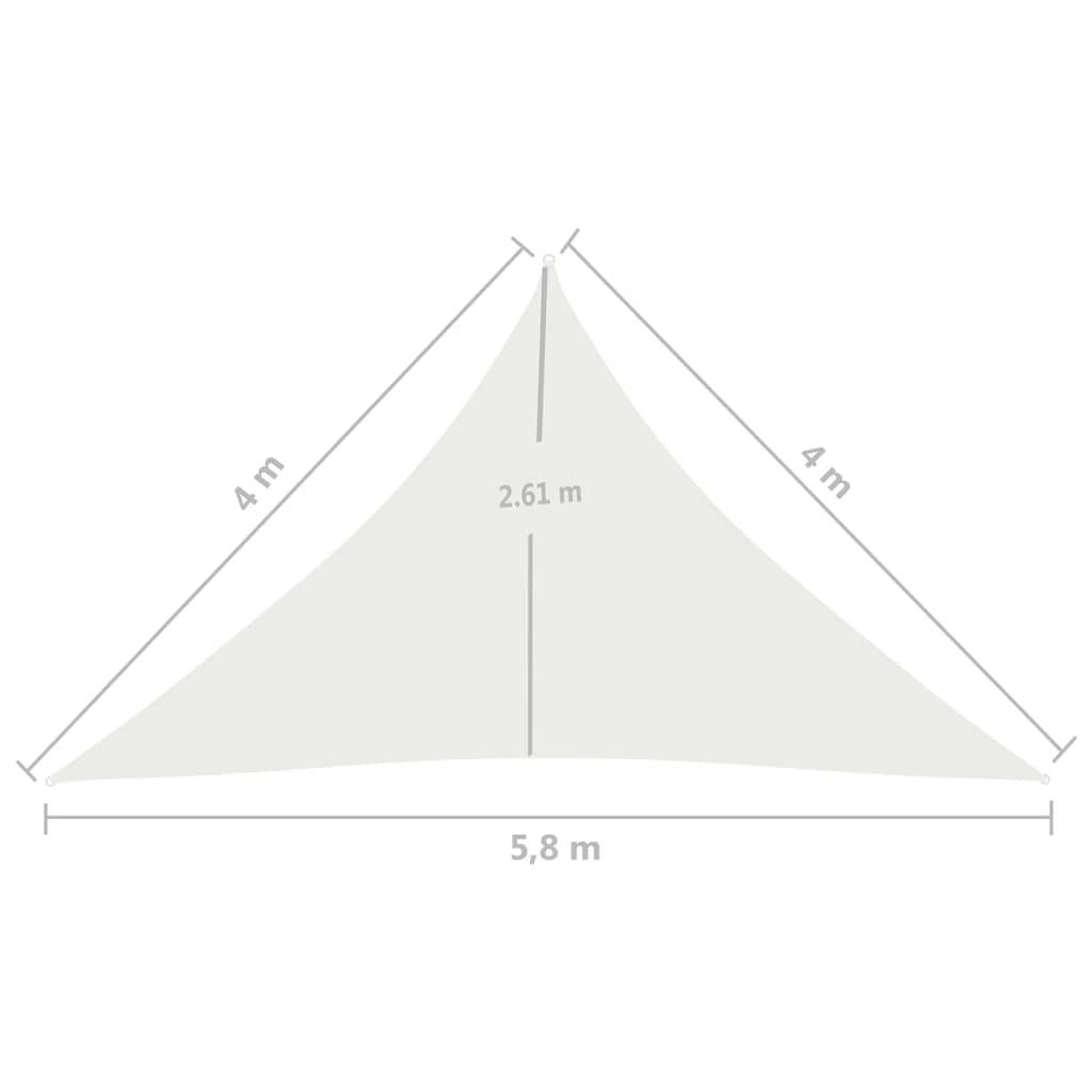 Helloshop26 - Voile toile d'ombrage parasol 160 g/m² PEHD 4 x 4 x 5,8 m blanc - Imagen 6