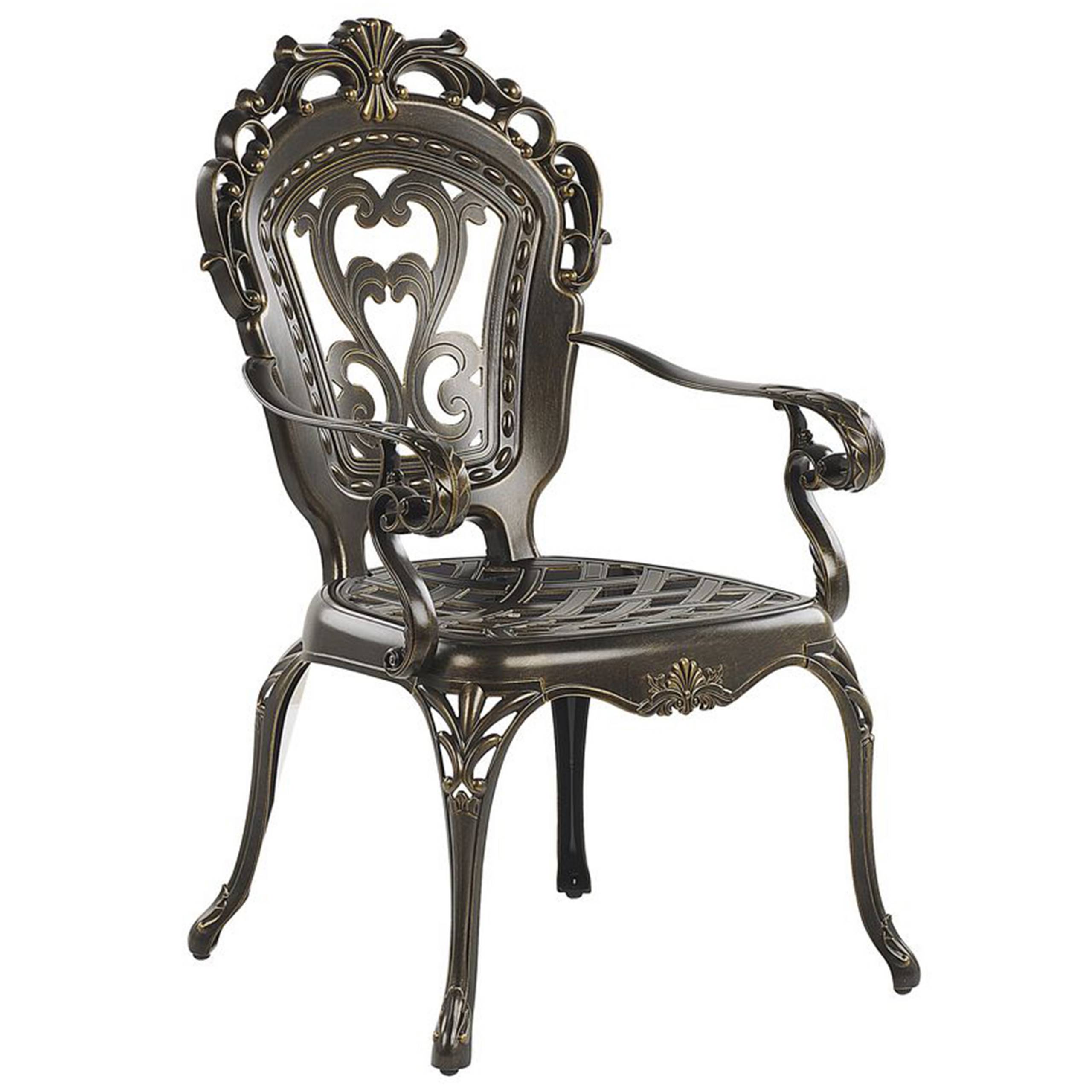 Chaise de jardin Aluminium Marron foncé SAPRI - Beliani - Image 3
