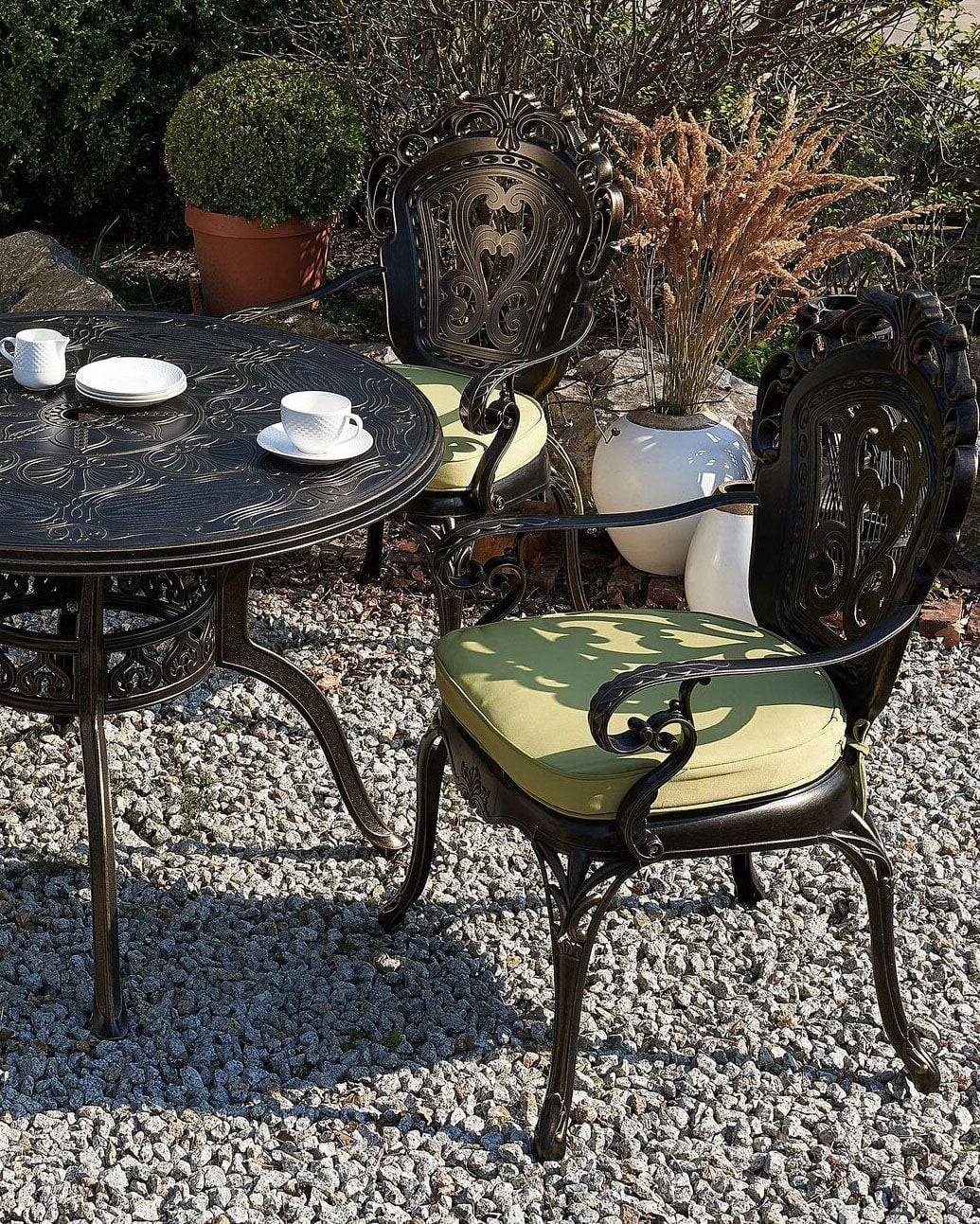 Beliani - Chaise de jardin Aluminium Marron foncé SAPRI - Beliani - Imagen 1