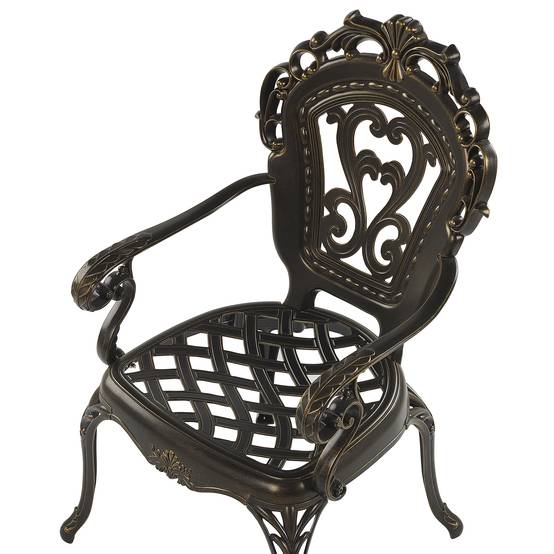 Chaise de jardin Aluminium Marron foncé SAPRI - Beliani - Image 6